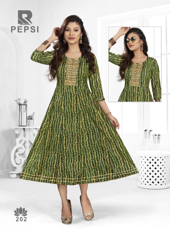 Raashi Pepsi Ethnic Wear Anarkali Kurti Collection